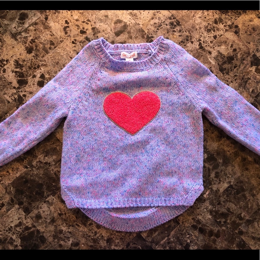 Cat and Jack high low sweater size 2T.  Perfect for Valentine’s Day!!